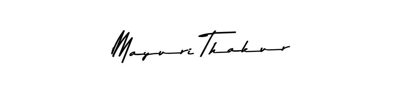 How to make Mayuri Thakur name signature. Use Asem Kandis PERSONAL USE style for creating short signs online. This is the latest handwritten sign. Mayuri Thakur signature style 9 images and pictures png