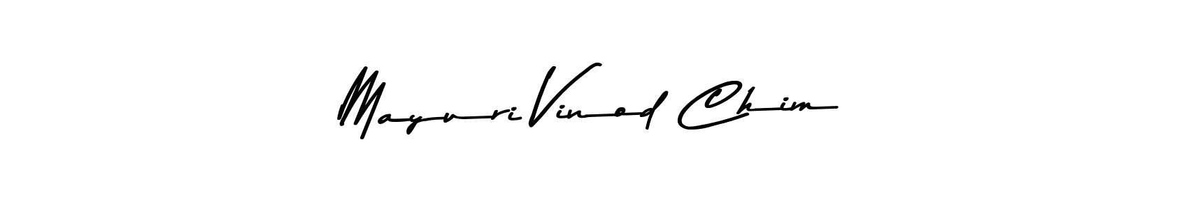 Mayuri Vinod Chim stylish signature style. Best Handwritten Sign (Asem Kandis PERSONAL USE) for my name. Handwritten Signature Collection Ideas for my name Mayuri Vinod Chim. Mayuri Vinod Chim signature style 9 images and pictures png