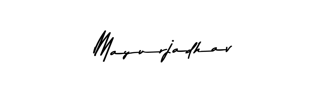 How to make Mayurjadhav name signature. Use Asem Kandis PERSONAL USE style for creating short signs online. This is the latest handwritten sign. Mayurjadhav signature style 9 images and pictures png