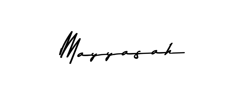 How to make Mayyasah name signature. Use Asem Kandis PERSONAL USE style for creating short signs online. This is the latest handwritten sign. Mayyasah signature style 9 images and pictures png