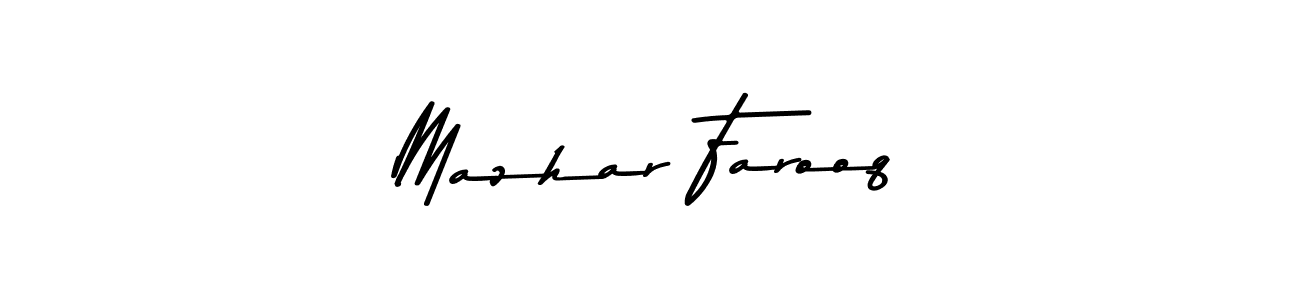 Make a beautiful signature design for name Mazhar Farooq. Use this online signature maker to create a handwritten signature for free. Mazhar Farooq signature style 9 images and pictures png