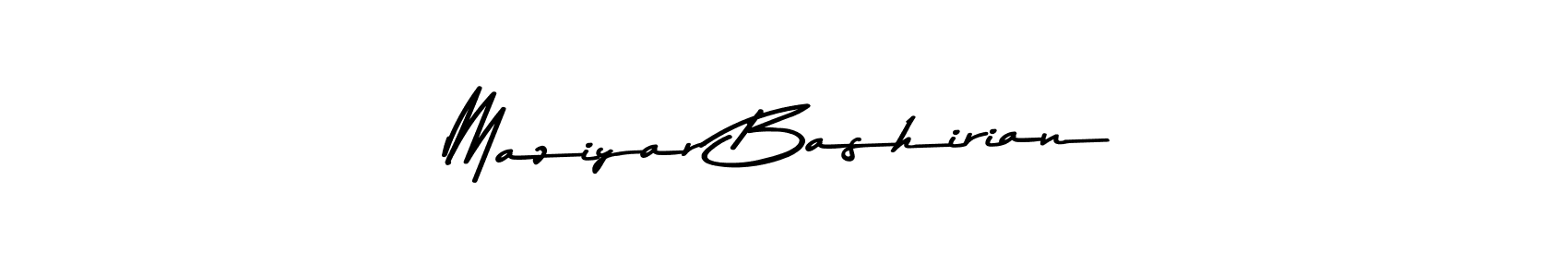 You should practise on your own different ways (Asem Kandis PERSONAL USE) to write your name (Maziyar Bashirian) in signature. don't let someone else do it for you. Maziyar Bashirian signature style 9 images and pictures png