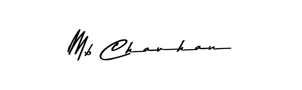 Make a beautiful signature design for name Mb Chauhan. With this signature (Asem Kandis PERSONAL USE) style, you can create a handwritten signature for free. Mb Chauhan signature style 9 images and pictures png