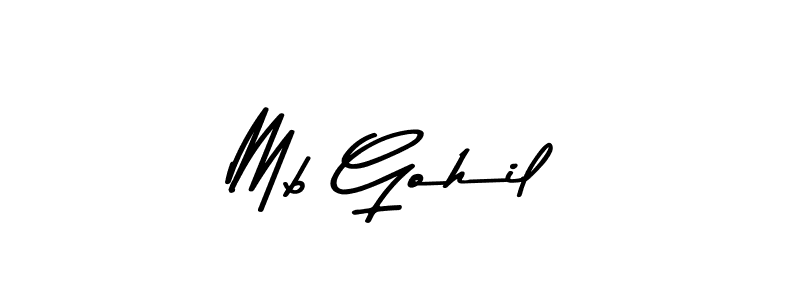 Use a signature maker to create a handwritten signature online. With this signature software, you can design (Asem Kandis PERSONAL USE) your own signature for name Mb Gohil. Mb Gohil signature style 9 images and pictures png