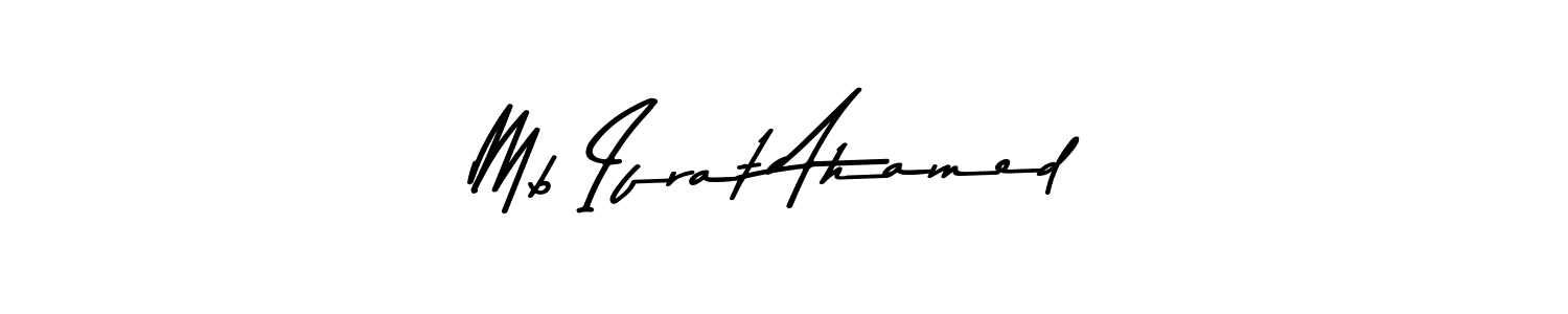 This is the best signature style for the Mb Ifrat Ahamed name. Also you like these signature font (Asem Kandis PERSONAL USE). Mix name signature. Mb Ifrat Ahamed signature style 9 images and pictures png