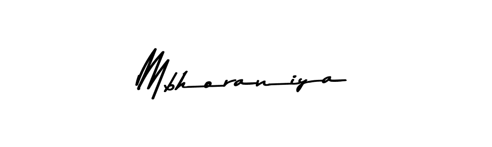 Mbhoraniya stylish signature style. Best Handwritten Sign (Asem Kandis PERSONAL USE) for my name. Handwritten Signature Collection Ideas for my name Mbhoraniya. Mbhoraniya signature style 9 images and pictures png