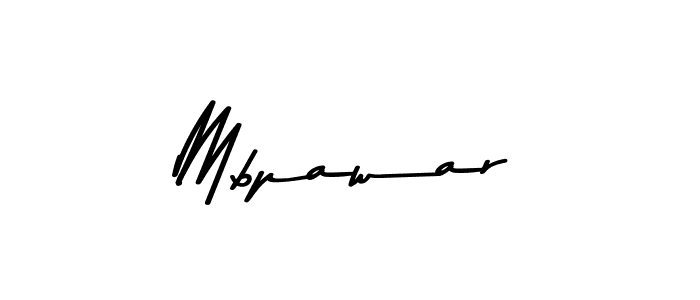 Create a beautiful signature design for name Mbpawar. With this signature (Asem Kandis PERSONAL USE) fonts, you can make a handwritten signature for free. Mbpawar signature style 9 images and pictures png
