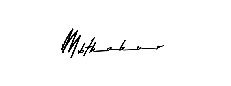 How to make Mbthakur name signature. Use Asem Kandis PERSONAL USE style for creating short signs online. This is the latest handwritten sign. Mbthakur signature style 9 images and pictures png