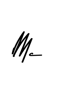 Make a beautiful signature design for name Mc. With this signature (Asem Kandis PERSONAL USE) style, you can create a handwritten signature for free. Mc signature style 9 images and pictures png