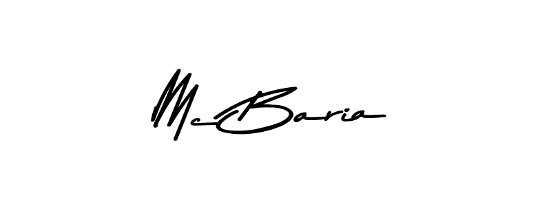 Also You can easily find your signature by using the search form. We will create Mc Baria name handwritten signature images for you free of cost using Asem Kandis PERSONAL USE sign style. Mc Baria signature style 9 images and pictures png