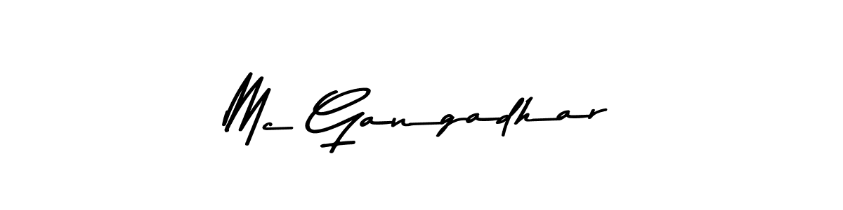 Design your own signature with our free online signature maker. With this signature software, you can create a handwritten (Asem Kandis PERSONAL USE) signature for name Mc Gangadhar. Mc Gangadhar signature style 9 images and pictures png