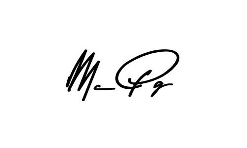 Make a beautiful signature design for name Mc Pg. With this signature (Asem Kandis PERSONAL USE) style, you can create a handwritten signature for free. Mc Pg signature style 9 images and pictures png