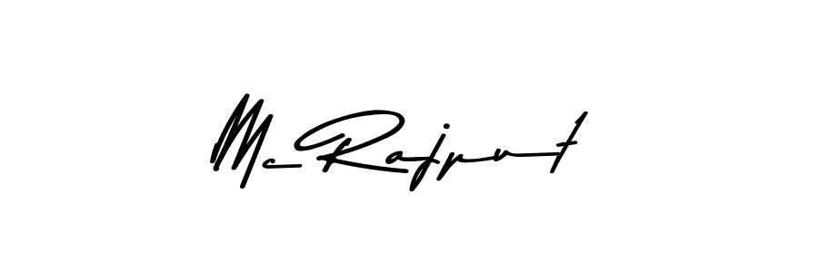 Create a beautiful signature design for name Mc Rajput. With this signature (Asem Kandis PERSONAL USE) fonts, you can make a handwritten signature for free. Mc Rajput signature style 9 images and pictures png