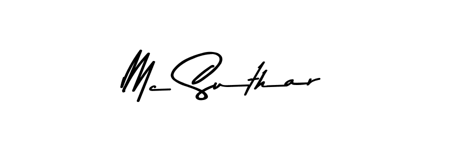 You should practise on your own different ways (Asem Kandis PERSONAL USE) to write your name (Mc Suthar) in signature. don't let someone else do it for you. Mc Suthar signature style 9 images and pictures png