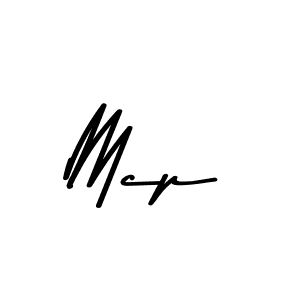 Create a beautiful signature design for name Mcp. With this signature (Asem Kandis PERSONAL USE) fonts, you can make a handwritten signature for free. Mcp signature style 9 images and pictures png