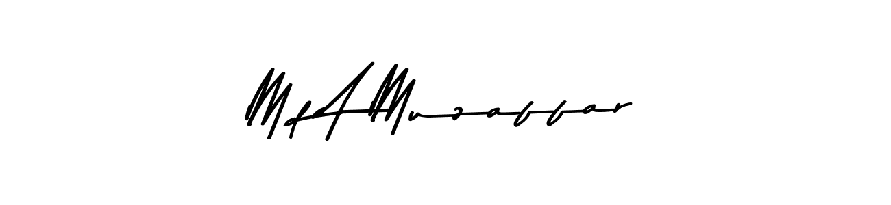 Create a beautiful signature design for name Md A Muzaffar. With this signature (Asem Kandis PERSONAL USE) fonts, you can make a handwritten signature for free. Md A Muzaffar signature style 9 images and pictures png