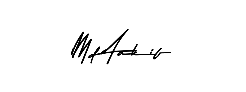 The best way (Asem Kandis PERSONAL USE) to make a short signature is to pick only two or three words in your name. The name Md Aakif include a total of six letters. For converting this name. Md Aakif signature style 9 images and pictures png