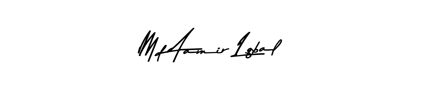Asem Kandis PERSONAL USE is a professional signature style that is perfect for those who want to add a touch of class to their signature. It is also a great choice for those who want to make their signature more unique. Get Md Aamir Lqbal name to fancy signature for free. Md Aamir Lqbal signature style 9 images and pictures png