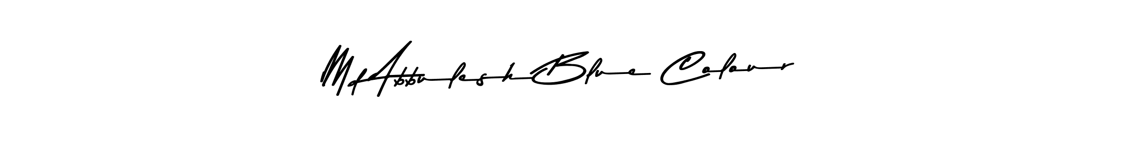 Use a signature maker to create a handwritten signature online. With this signature software, you can design (Asem Kandis PERSONAL USE) your own signature for name Md Abbulesh Blue Colour. Md Abbulesh Blue Colour signature style 9 images and pictures png