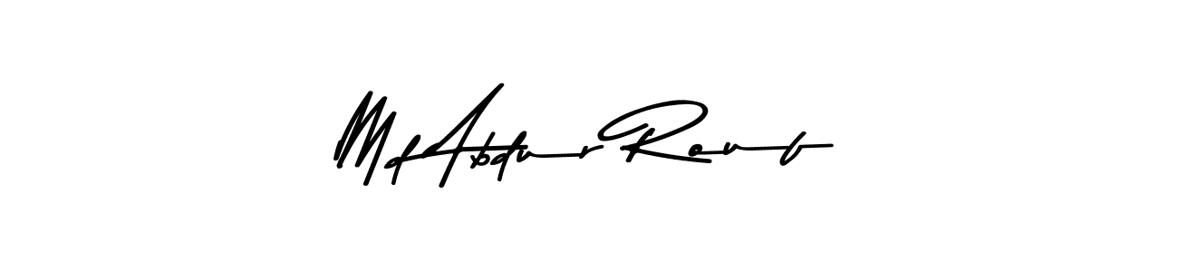 How to make Md Abdur Rouf name signature. Use Asem Kandis PERSONAL USE style for creating short signs online. This is the latest handwritten sign. Md Abdur Rouf signature style 9 images and pictures png