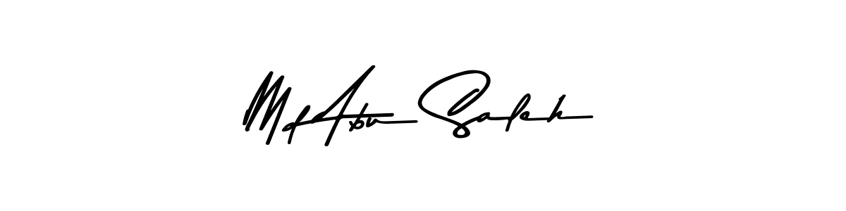 How to make Md Abu Saleh name signature. Use Asem Kandis PERSONAL USE style for creating short signs online. This is the latest handwritten sign. Md Abu Saleh signature style 9 images and pictures png