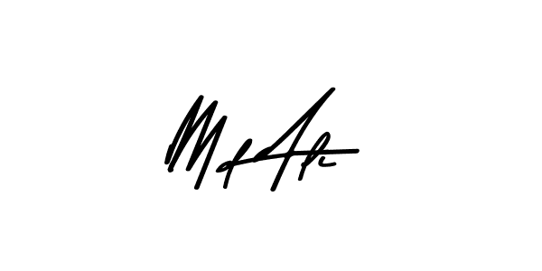 How to make Md Ali name signature. Use Asem Kandis PERSONAL USE style for creating short signs online. This is the latest handwritten sign. Md Ali signature style 9 images and pictures png