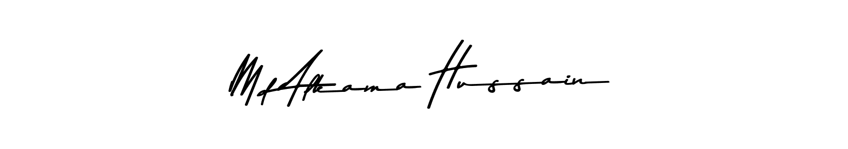 You can use this online signature creator to create a handwritten signature for the name Md Alkama Hussain. This is the best online autograph maker. Md Alkama Hussain signature style 9 images and pictures png