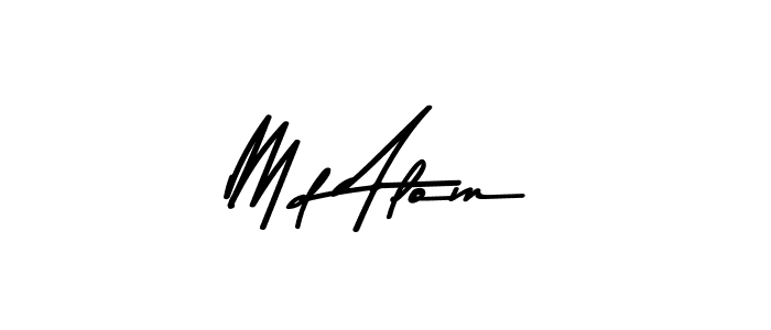 Use a signature maker to create a handwritten signature online. With this signature software, you can design (Asem Kandis PERSONAL USE) your own signature for name Md Alom. Md Alom signature style 9 images and pictures png