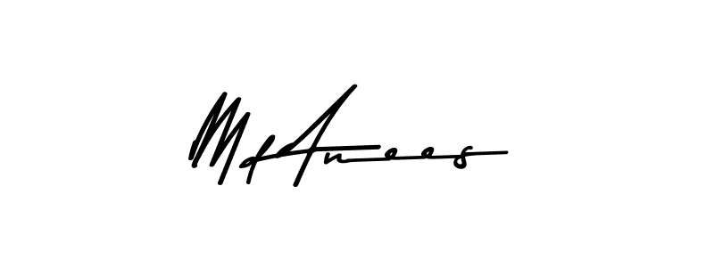 How to make Md Anees name signature. Use Asem Kandis PERSONAL USE style for creating short signs online. This is the latest handwritten sign. Md Anees signature style 9 images and pictures png