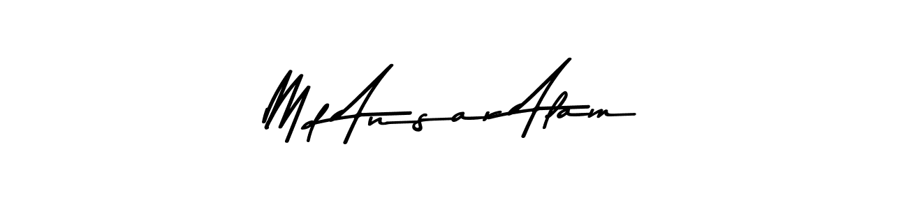 How to make Md Ansar Alam name signature. Use Asem Kandis PERSONAL USE style for creating short signs online. This is the latest handwritten sign. Md Ansar Alam signature style 9 images and pictures png