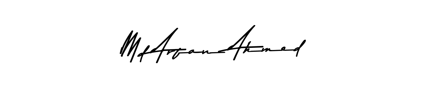 Make a beautiful signature design for name Md Arfan Ahmed. With this signature (Asem Kandis PERSONAL USE) style, you can create a handwritten signature for free. Md Arfan Ahmed signature style 9 images and pictures png