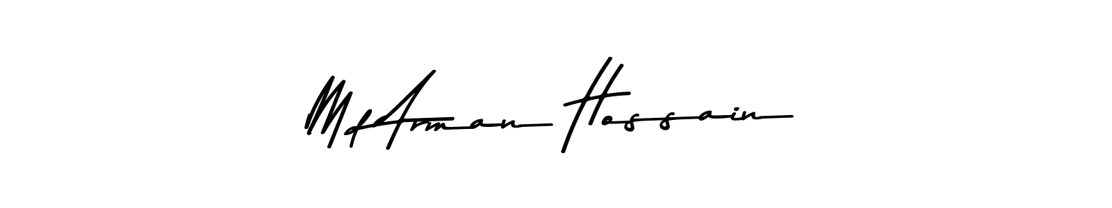 How to make Md Arman Hossain name signature. Use Asem Kandis PERSONAL USE style for creating short signs online. This is the latest handwritten sign. Md Arman Hossain signature style 9 images and pictures png