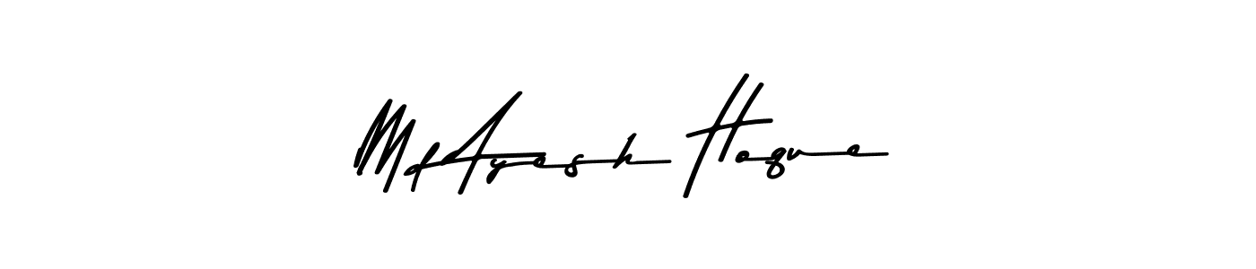 Make a beautiful signature design for name Md Ayesh Hoque. With this signature (Asem Kandis PERSONAL USE) style, you can create a handwritten signature for free. Md Ayesh Hoque signature style 9 images and pictures png
