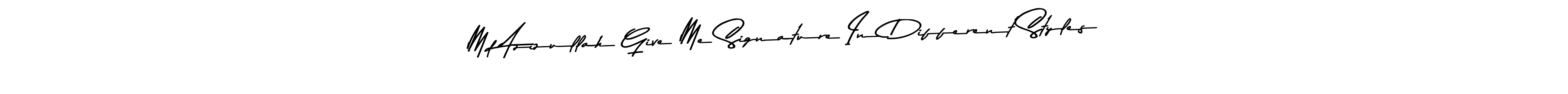 How to make Md Azizullah Give Me Signature In Different Styles name signature. Use Asem Kandis PERSONAL USE style for creating short signs online. This is the latest handwritten sign. Md Azizullah Give Me Signature In Different Styles signature style 9 images and pictures png