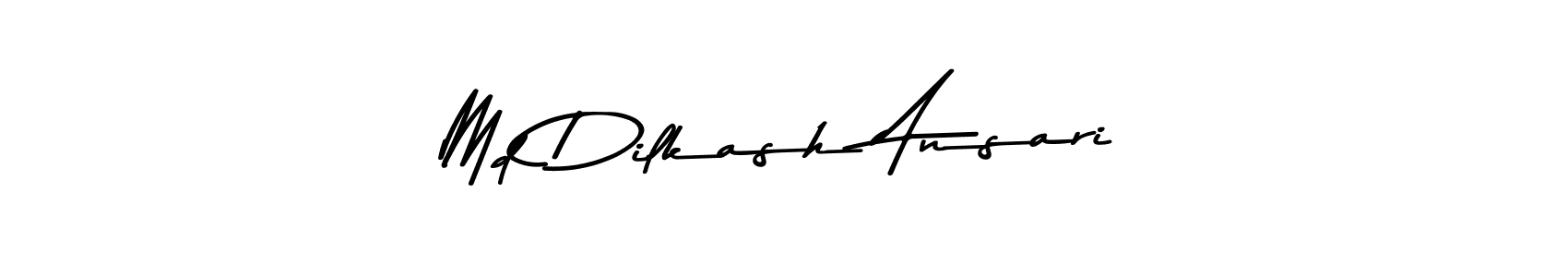 The best way (Asem Kandis PERSONAL USE) to make a short signature is to pick only two or three words in your name. The name Md Dilkash Ansari include a total of six letters. For converting this name. Md Dilkash Ansari signature style 9 images and pictures png