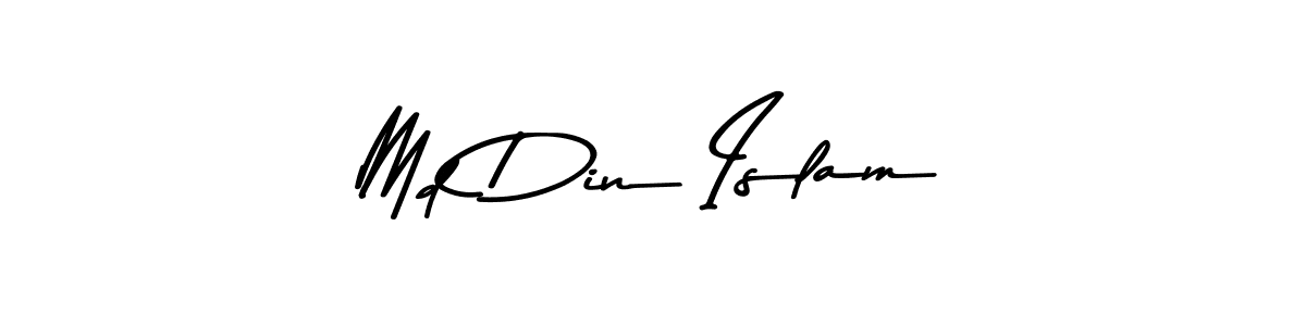 if you are searching for the best signature style for your name Md Din Islam. so please give up your signature search. here we have designed multiple signature styles  using Asem Kandis PERSONAL USE. Md Din Islam signature style 9 images and pictures png