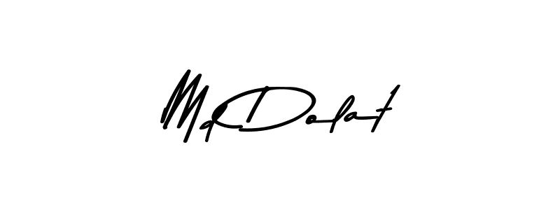 Create a beautiful signature design for name Md Dolat. With this signature (Asem Kandis PERSONAL USE) fonts, you can make a handwritten signature for free. Md Dolat signature style 9 images and pictures png