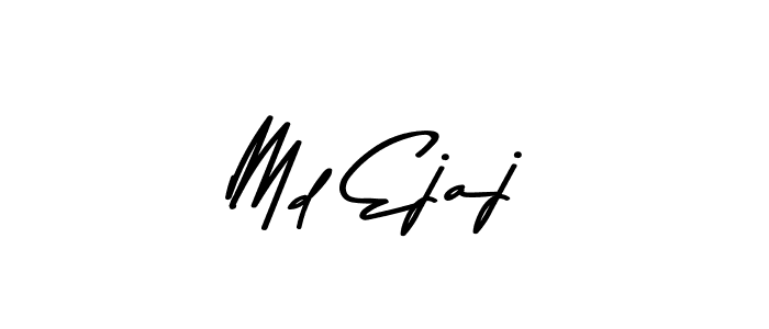How to make Md Ejaj name signature. Use Asem Kandis PERSONAL USE style for creating short signs online. This is the latest handwritten sign. Md Ejaj signature style 9 images and pictures png