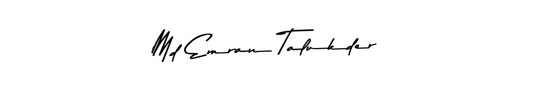 Create a beautiful signature design for name Md Emran Talukder. With this signature (Asem Kandis PERSONAL USE) fonts, you can make a handwritten signature for free. Md Emran Talukder signature style 9 images and pictures png