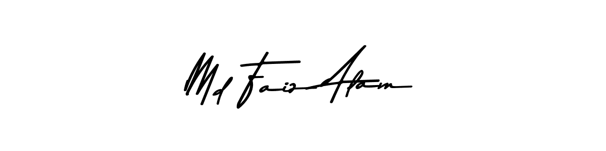 Create a beautiful signature design for name Md Faiz Alam. With this signature (Asem Kandis PERSONAL USE) fonts, you can make a handwritten signature for free. Md Faiz Alam signature style 9 images and pictures png