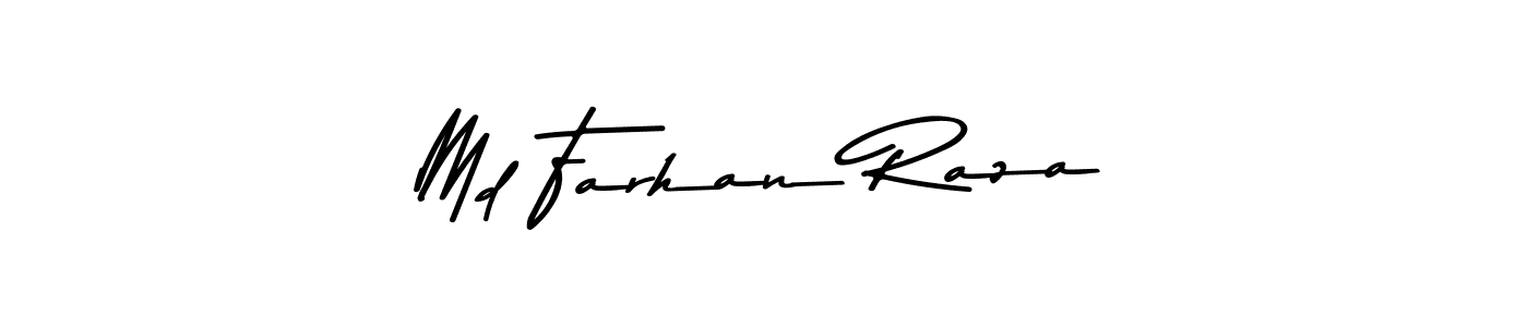 Make a beautiful signature design for name Md Farhan Raza. With this signature (Asem Kandis PERSONAL USE) style, you can create a handwritten signature for free. Md Farhan Raza signature style 9 images and pictures png