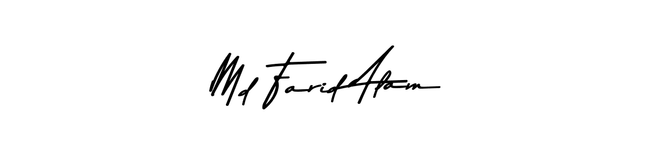 Design your own signature with our free online signature maker. With this signature software, you can create a handwritten (Asem Kandis PERSONAL USE) signature for name Md Farid Alam. Md Farid Alam signature style 9 images and pictures png