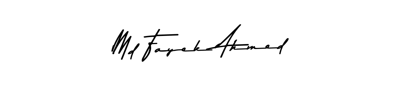 Use a signature maker to create a handwritten signature online. With this signature software, you can design (Asem Kandis PERSONAL USE) your own signature for name Md Fayek Ahmed. Md Fayek Ahmed signature style 9 images and pictures png