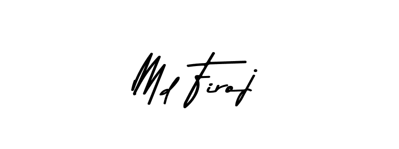 How to make Md Firoj name signature. Use Asem Kandis PERSONAL USE style for creating short signs online. This is the latest handwritten sign. Md Firoj signature style 9 images and pictures png