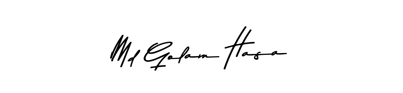 Create a beautiful signature design for name Md Golam Hasa. With this signature (Asem Kandis PERSONAL USE) fonts, you can make a handwritten signature for free. Md Golam Hasa signature style 9 images and pictures png