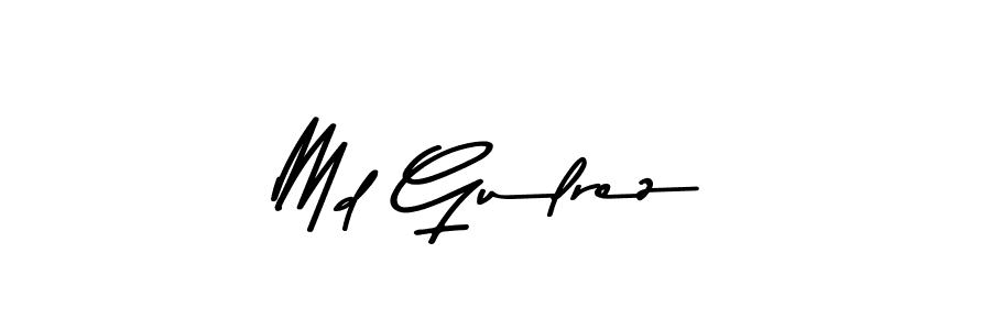 How to make Md Gulrez name signature. Use Asem Kandis PERSONAL USE style for creating short signs online. This is the latest handwritten sign. Md Gulrez signature style 9 images and pictures png