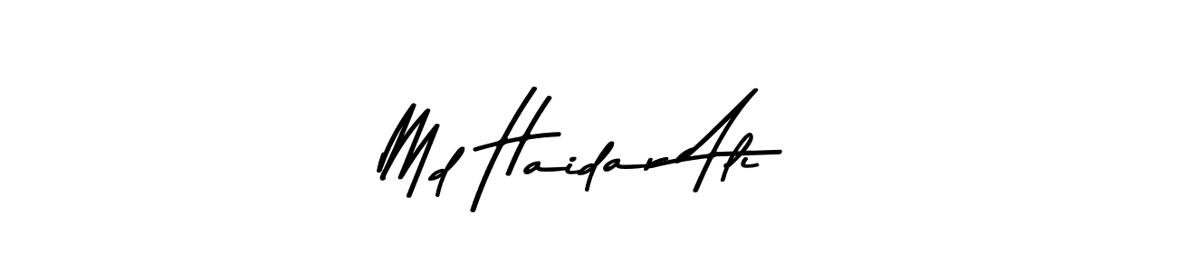 Also You can easily find your signature by using the search form. We will create Md Haidar Ali name handwritten signature images for you free of cost using Asem Kandis PERSONAL USE sign style. Md Haidar Ali signature style 9 images and pictures png