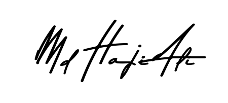 How to make Md Haji Ali name signature. Use Asem Kandis PERSONAL USE style for creating short signs online. This is the latest handwritten sign. Md Haji Ali signature style 9 images and pictures png