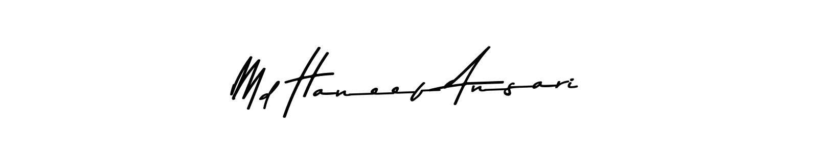 Use a signature maker to create a handwritten signature online. With this signature software, you can design (Asem Kandis PERSONAL USE) your own signature for name Md Haneef Ansari. Md Haneef Ansari signature style 9 images and pictures png