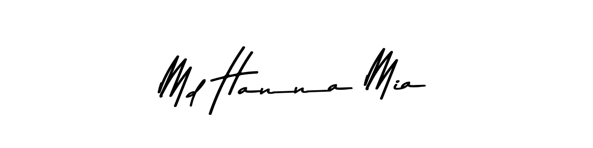 if you are searching for the best signature style for your name Md Hanna Mia. so please give up your signature search. here we have designed multiple signature styles  using Asem Kandis PERSONAL USE. Md Hanna Mia signature style 9 images and pictures png